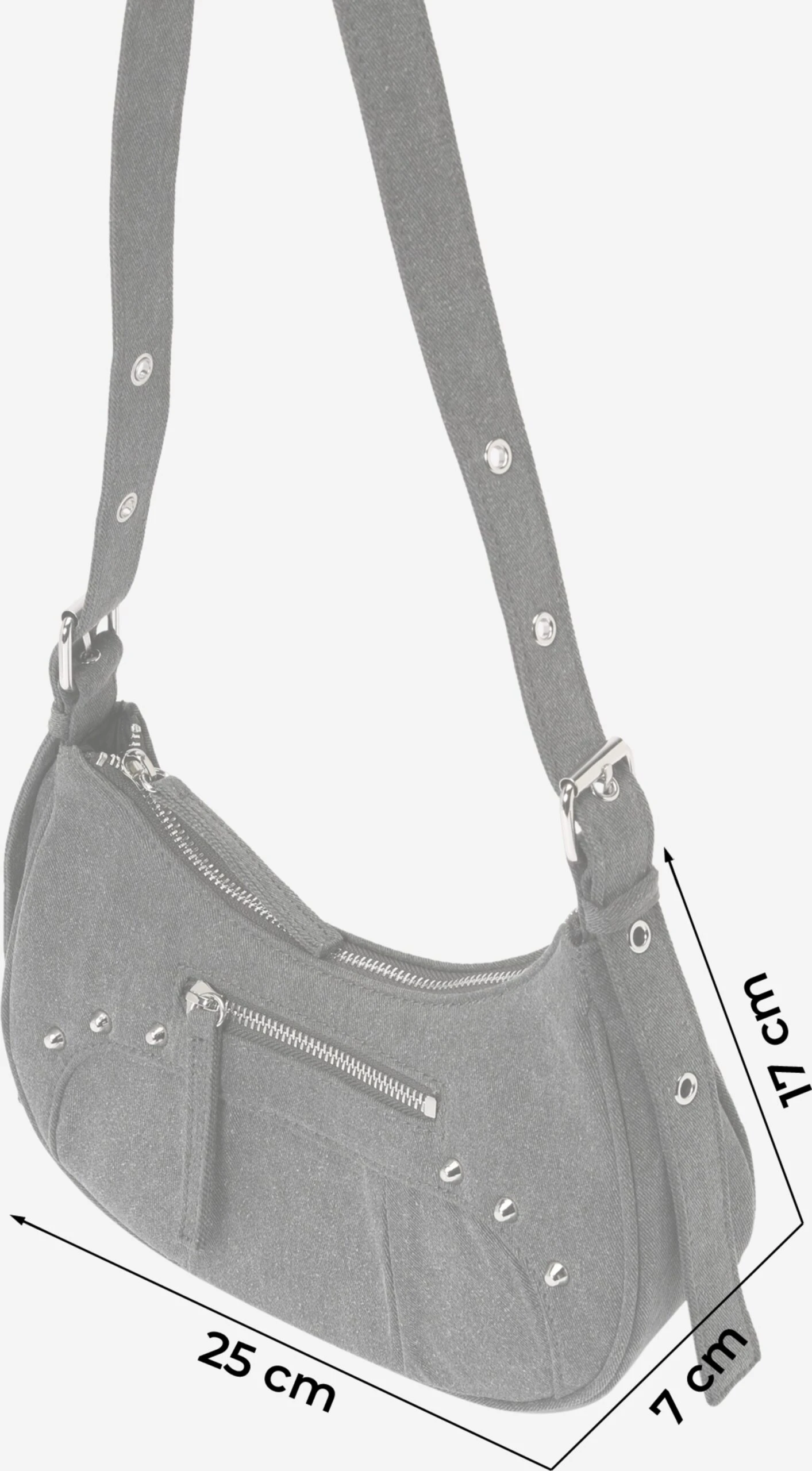 Monki Skulderveske Svartmelert - Bilde 2