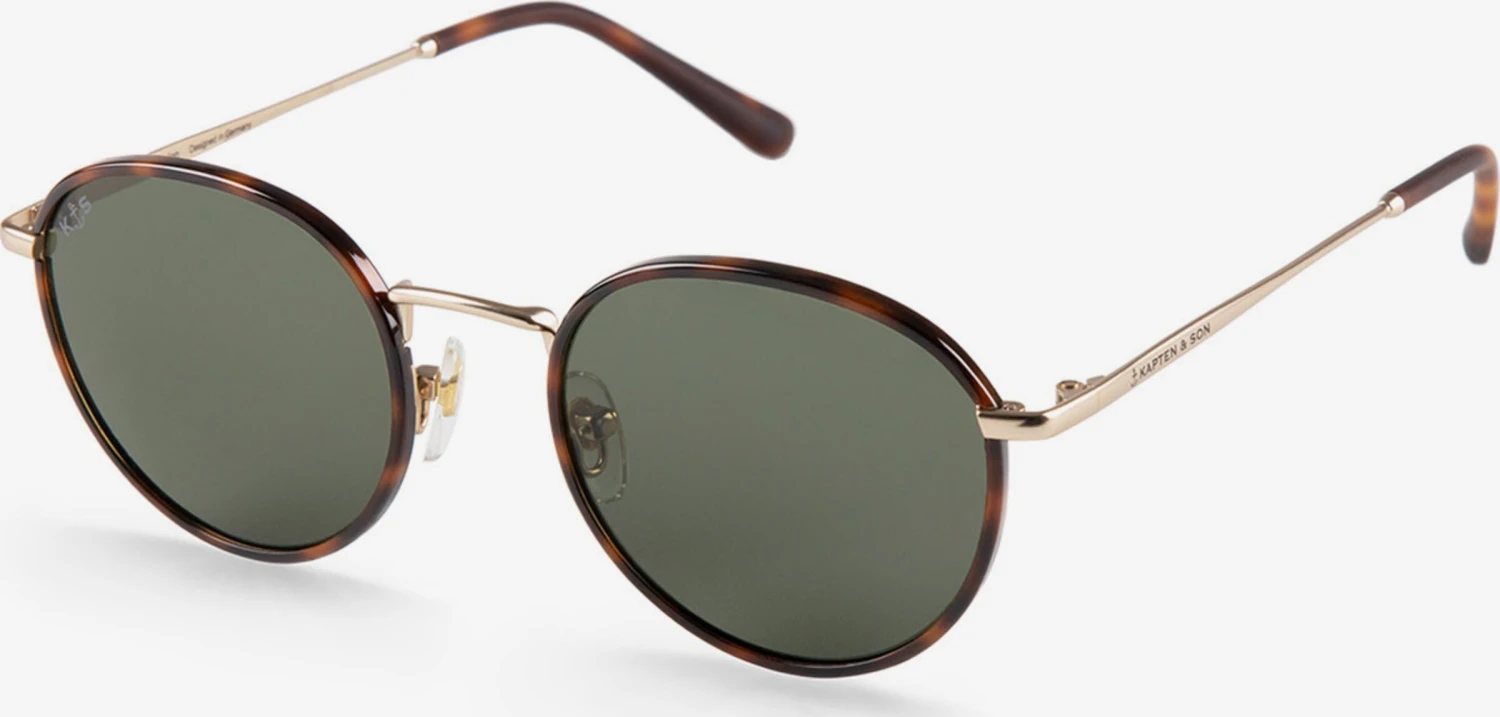 Kapten & Son Solbriller 'London Gold Tortoise Green' Brun / Grønn