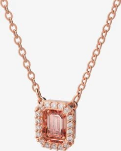 Swarovski Kjede Roségull / Pitaya