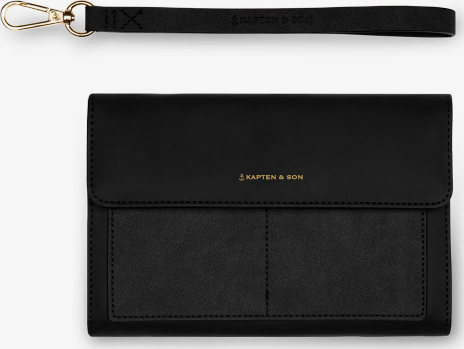 Kapten & Son HÄndveske 'Clutch Wallet Versailles All Black' Svart