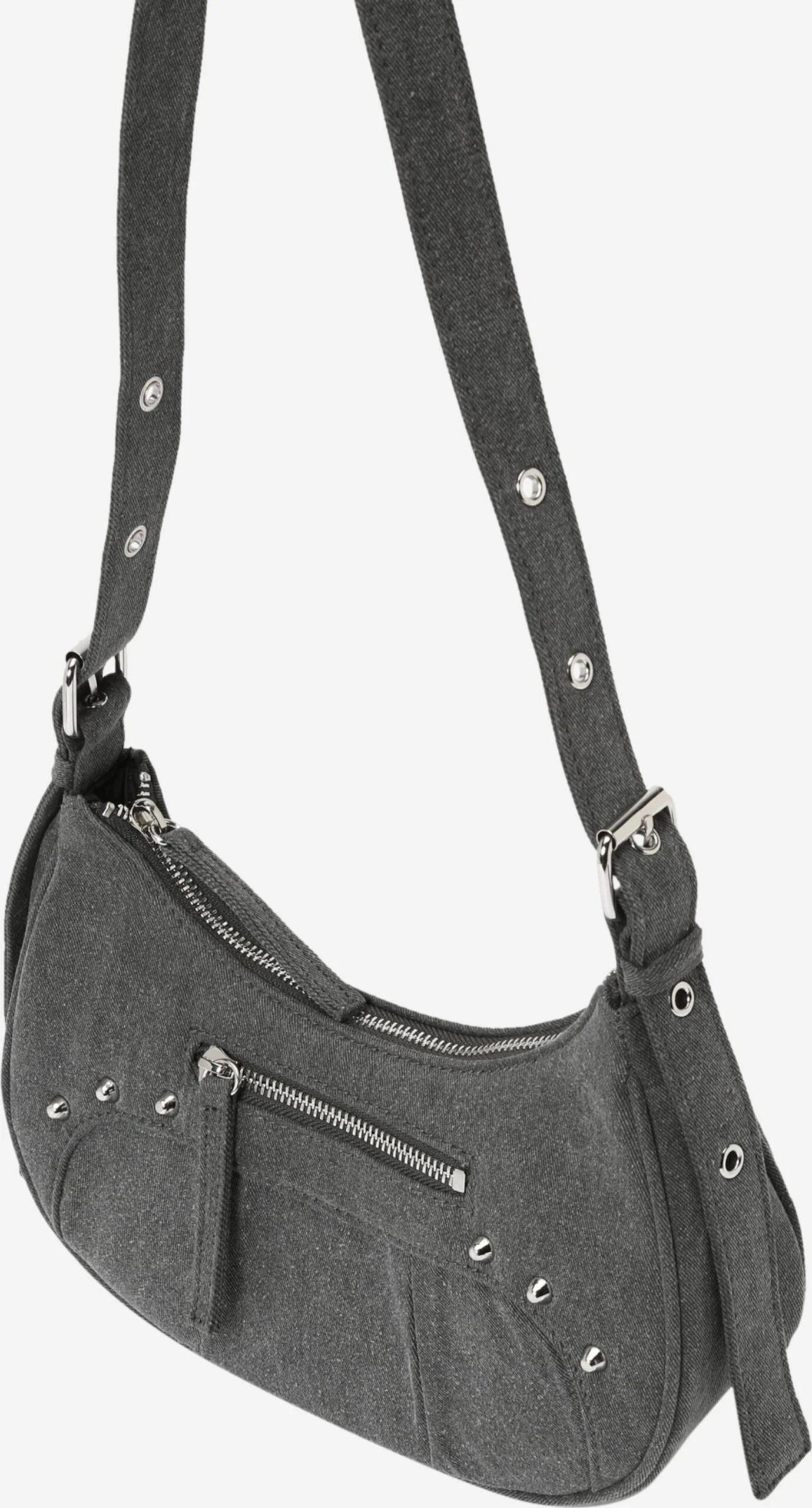 Monki Skulderveske Svartmelert