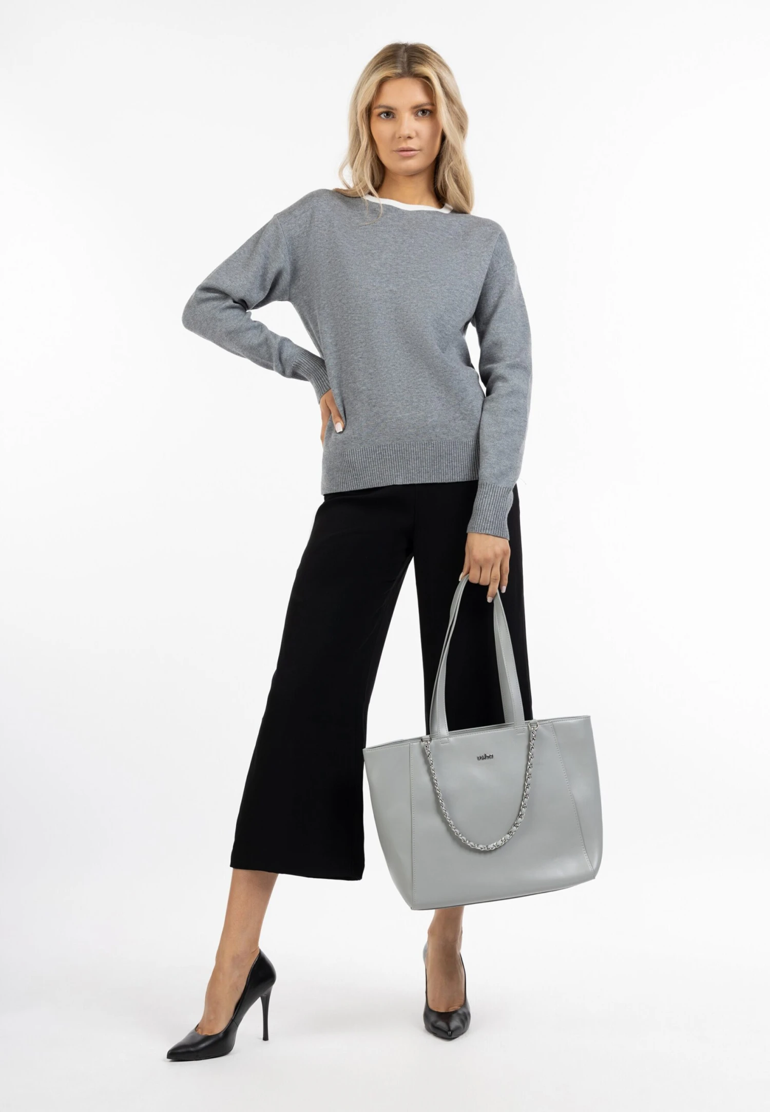 Usha BLACK LABEL Handleveske LysegrÄ - Bilde 3