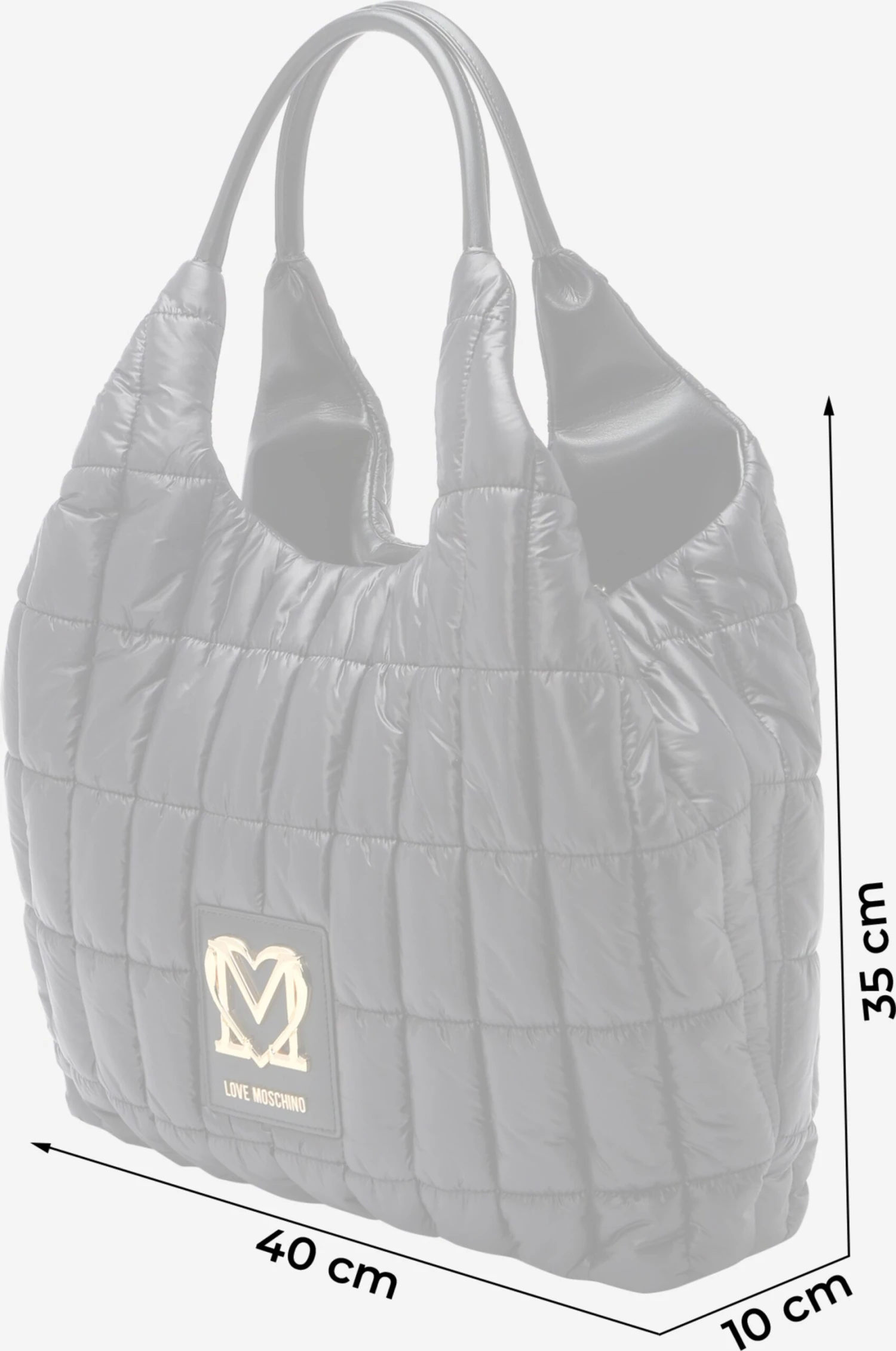 Love Moschino Skulderveske 'THIN' Svart - Bilde 3