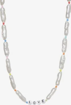 PIECES Kjede 'BIKA' Perlehvit