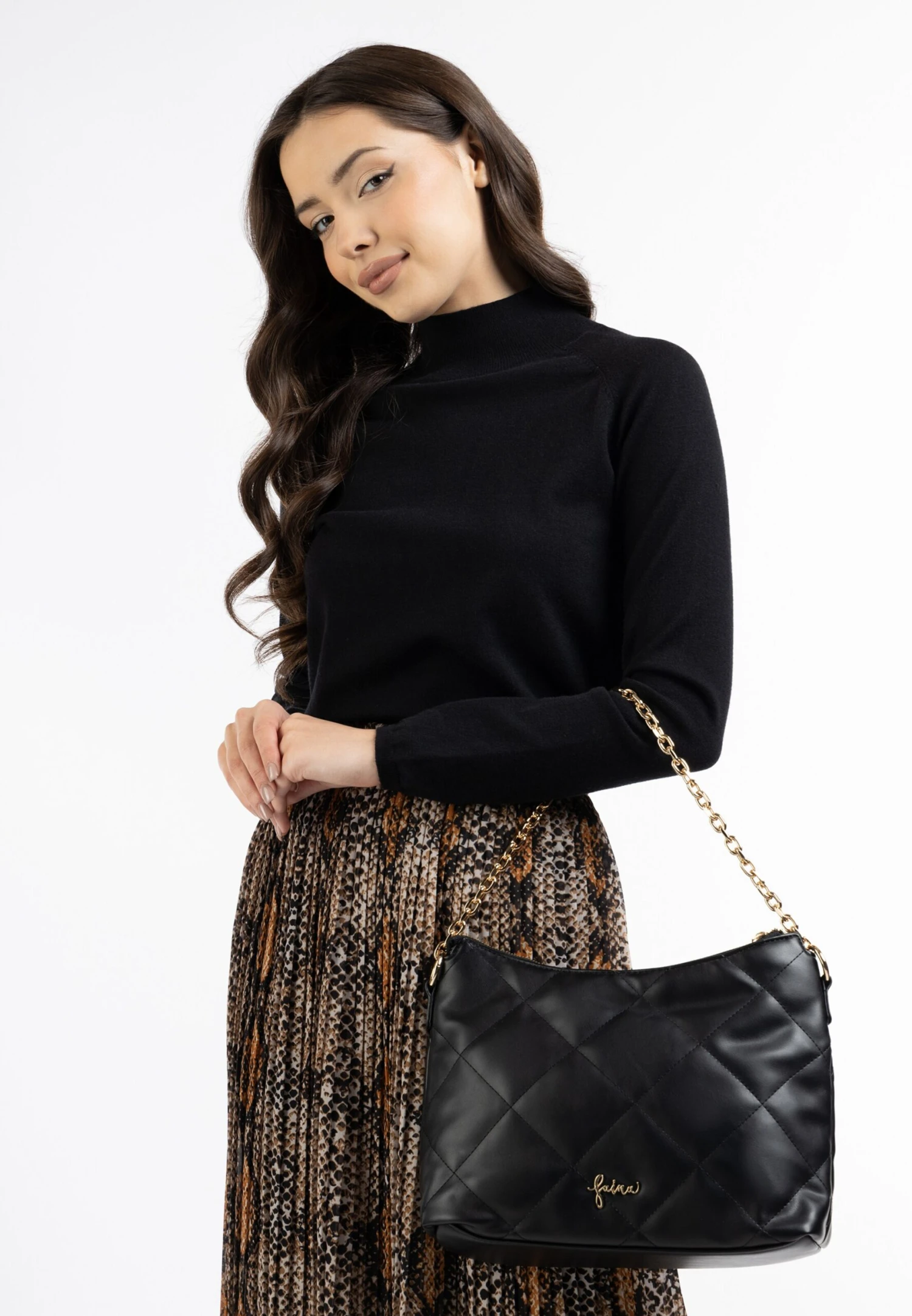 Faina Skulderveske Svart - Bilde 3