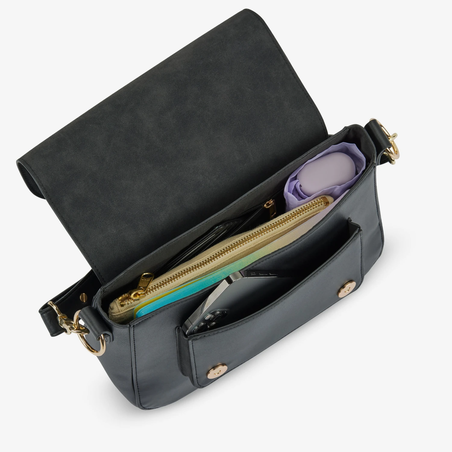 Expatrié Skulderveske 'Louise Large' Svart - Bilde 9