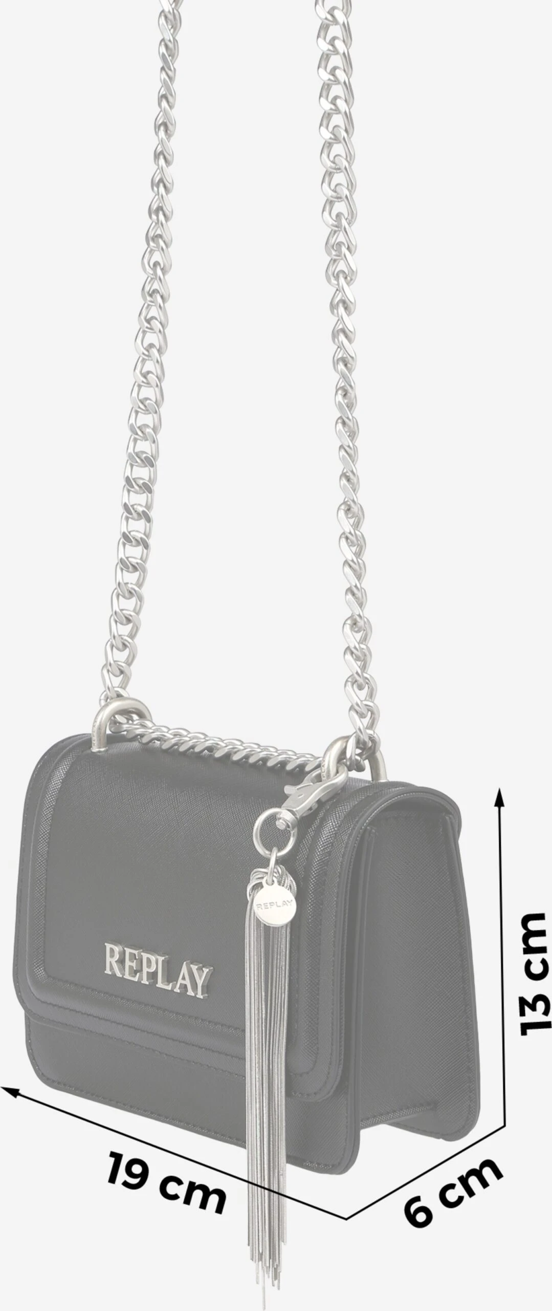 REPLAY Skulderveske Svart - Bilde 2